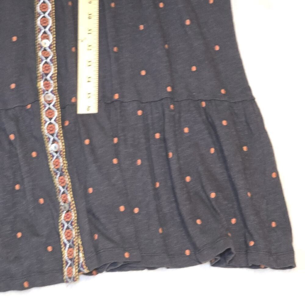 Canyon Retreat Boho Embroidered Midi Dress XL Black Orange Geometric Festival - Picture 16 of 16